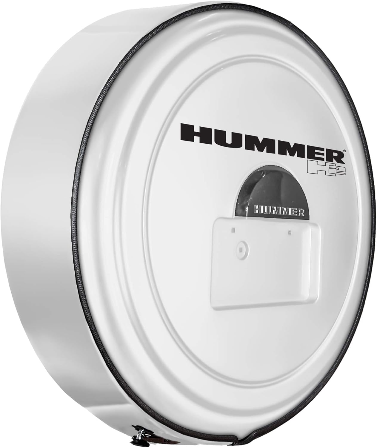 Boomerang Hummer H2 (05-10) – Color Matched MasterSeries Hard Tire Cover – (Color Matched Plastic Face & Stainless Steel Ring) – Hummer H2 Logo – Pewter Metallic - Image 16