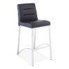 Zuri Furniture Lynx Counter Height Contemporary Bar Stool with Metal Base – Black