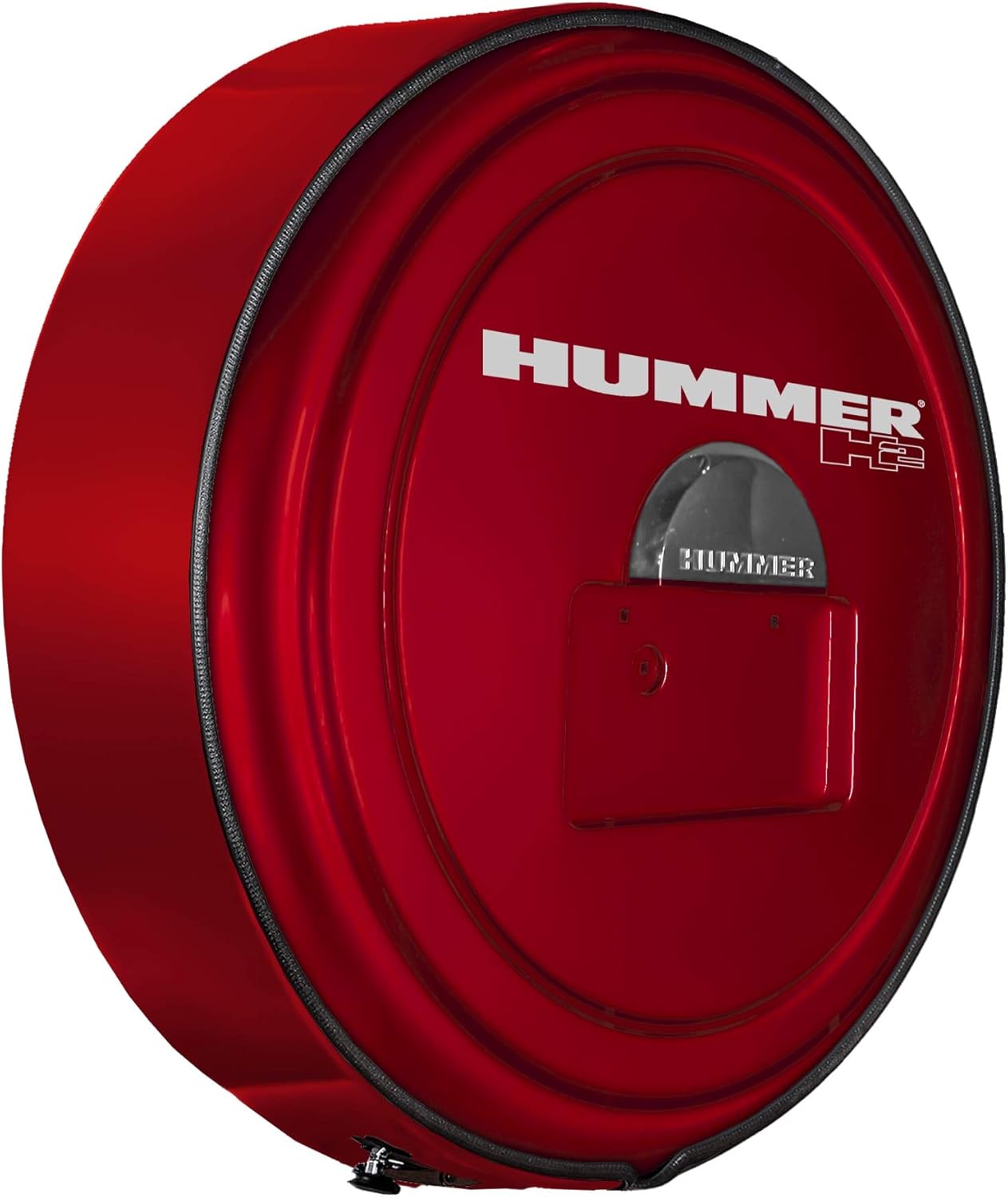 Boomerang Hummer H2 (05-10) – Color Matched MasterSeries Hard Tire Cover – (Color Matched Plastic Face & Stainless Steel Ring) – Hummer H2 Logo – Pewter Metallic - Image 9