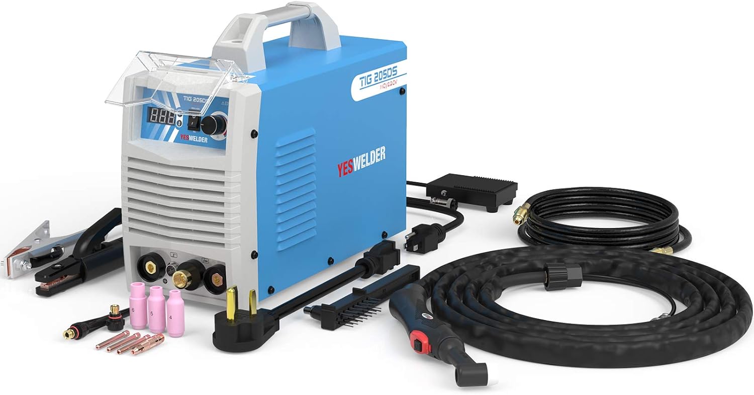 Tools AND Home Improvement YESWELDER TIG-205DS HF TIG/Stick/Arc TIG Welder,205 Amp 110 & 220V Dual Voltage TIG Welding Machine with Foot Pedal - Image 2