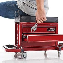 Alternative view of Sharper Image Rolling Toolbox Stool