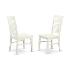 Alternative view of East West Furniture Weston 10 Wood Dining Chairs in Linen White (Set of 2)